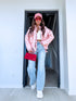 Faux Leather Jacket "SILENT STORM" S-6202 - SOFT PINK