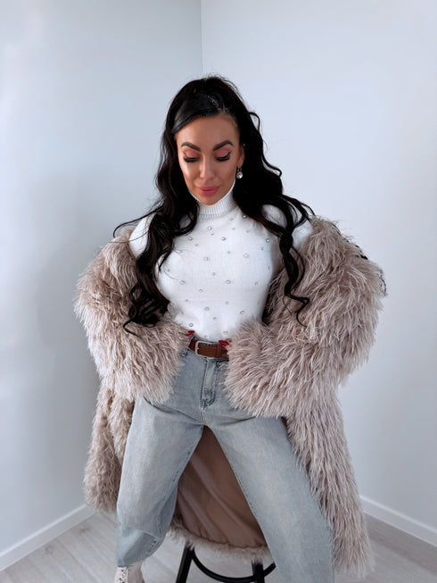 Sweater "CRYSTAL TOUCH" JL7072 - CREAM WHITE