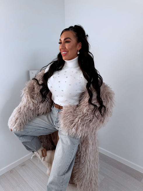 Sweater "CRYSTAL TOUCH" JL7072 - CREAM WHITE