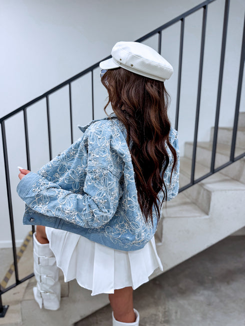 Джинсовая куртка "THREAD BLOOM X310" - СВЕТЛО-ГОЛУБАЯ