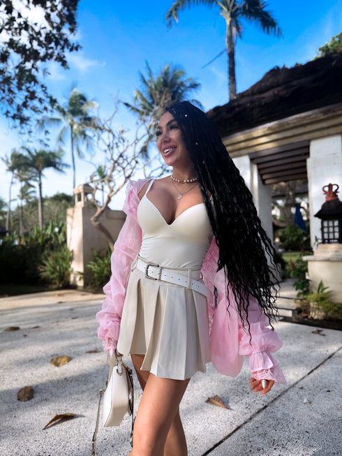 Šortsvārki + josta "MUSCAT W49759" - gaiši bēši