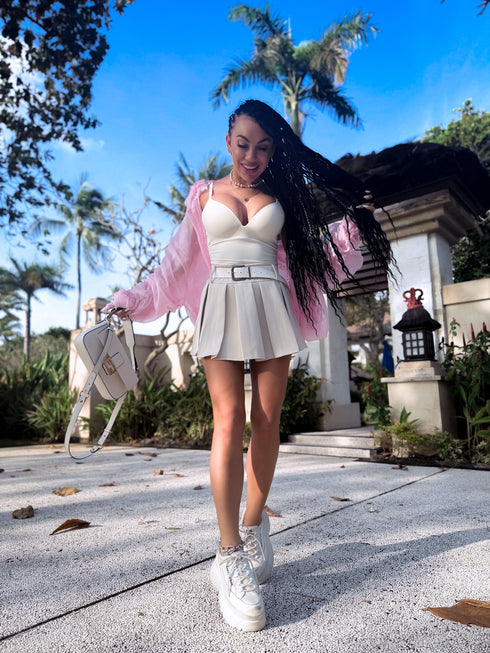 Šortsvārki + josta "MUSCAT W49759" - gaiši bēši