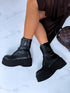 Imitation leather boots "ROCK 68" - BLACK