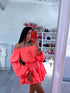 Комбинезон "FASHION CITY" + пояс - оранжевый