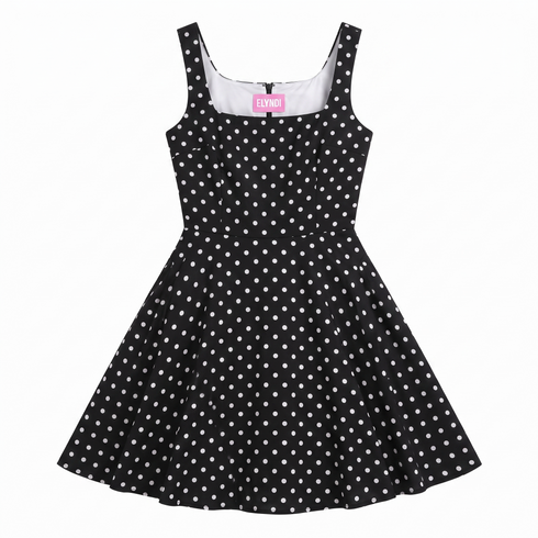"MINI DOTS 1097" īsā korsetes kleita - MELNA