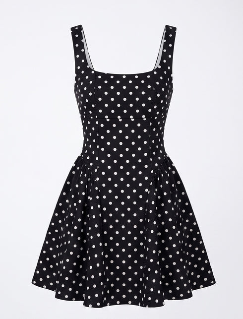 "MINI DOTS 1097" īsā korsetes kleita - MELNA