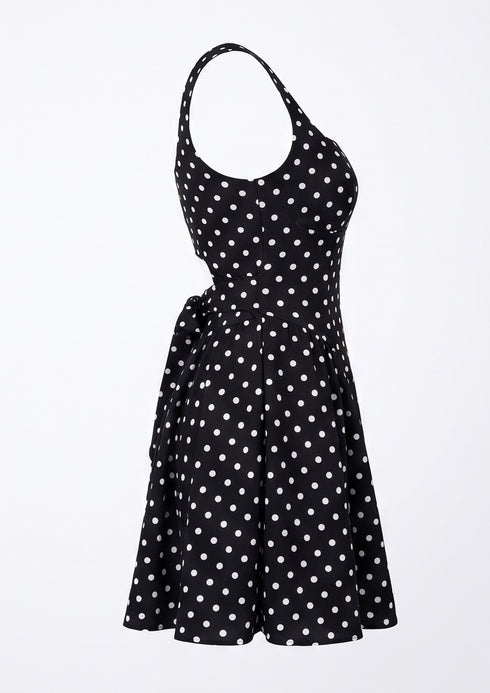 "MINI DOTS 1097" īsā korsetes kleita - MELNA