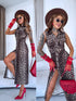 Dress with buttons "MAYA HS9612" - LEOPARD