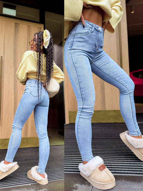 LIGHT BLUE denim PUSH-UP pants "SALTY" DJ2603