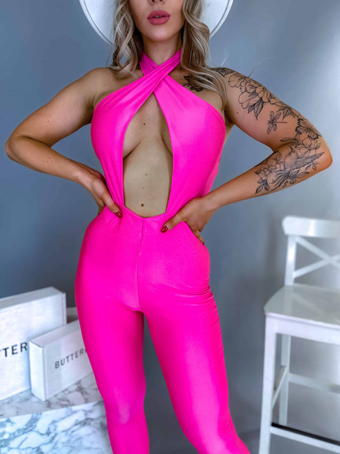 Jumpsuit with a Crossed Front