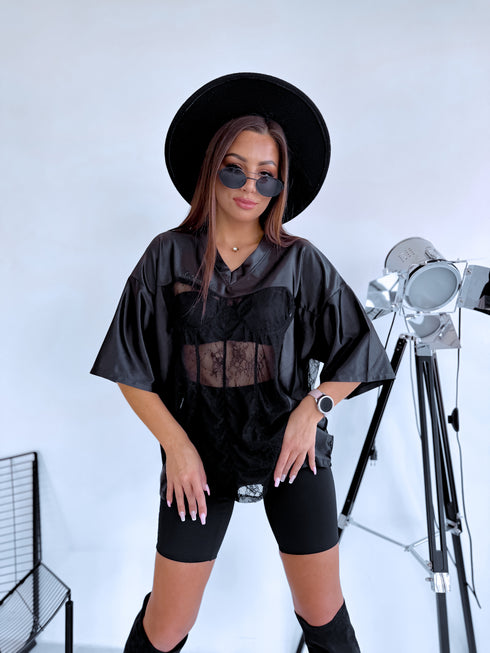 Кружевная футболка "BLACKNESS"