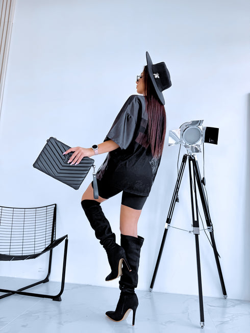 Кружевная футболка "BLACKNESS"