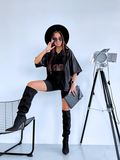 Кружевная футболка "BLACKNESS"