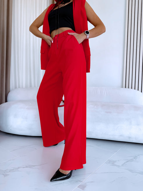 Komplekts "DRAMA WZ91" - veste + bikses + josta - SARKANS