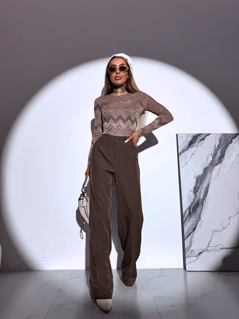 Тканевые брюки "LUX LASH VS8125-1"- CHOCO