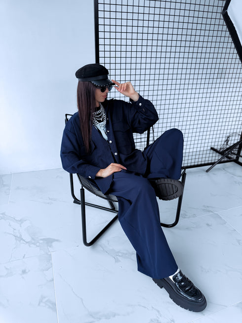 ELYNDI shirt "PLOMBIR V6012" - DARK BLUE