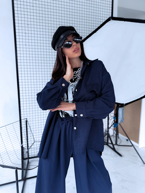 ELYNDI shirt "PLOMBIR V6012" - DARK BLUE