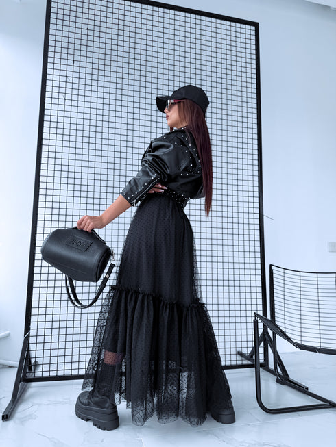 Punktota tilla svārki "DIVINE LA3628" - MELNI