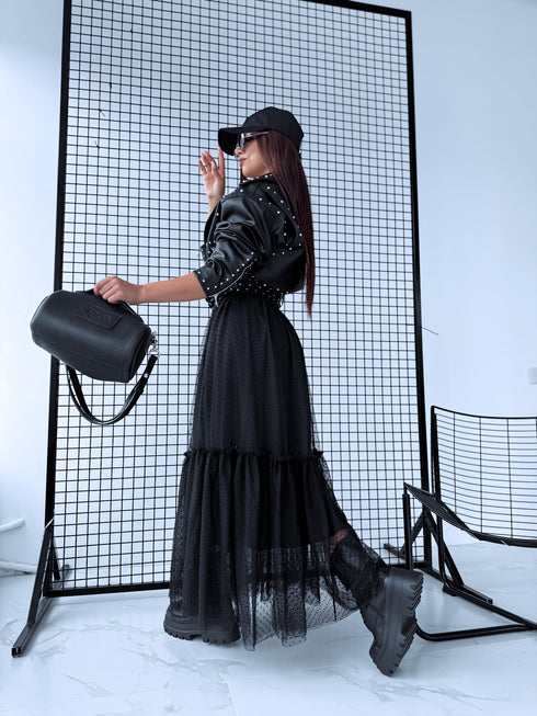 Punktota tilla svārki "DIVINE LA3628" - MELNI