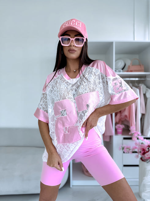 Lace T-shirt "Twenty-seven" - WHITE