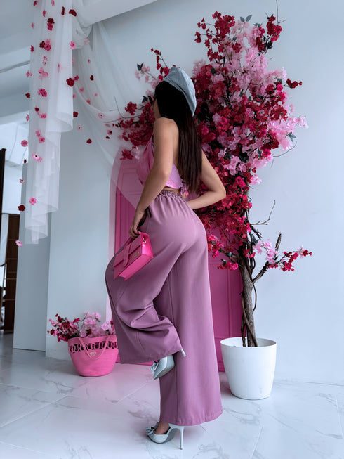 Platos kelnės "Excuse Me V58" - šviesiai slyvų