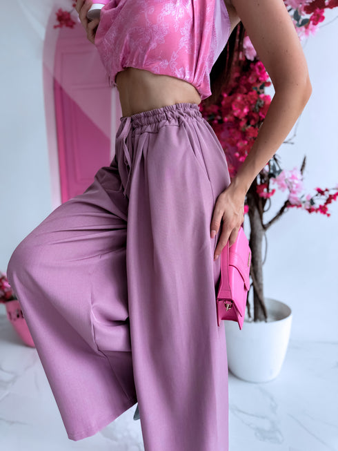 Platos kelnės "Excuse Me V58" - šviesiai slyvų