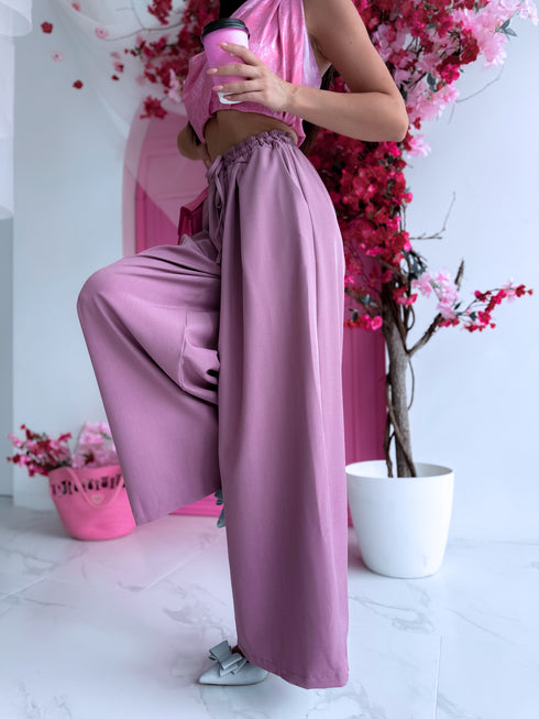 Platos kelnės "Excuse Me V58" - šviesiai slyvų