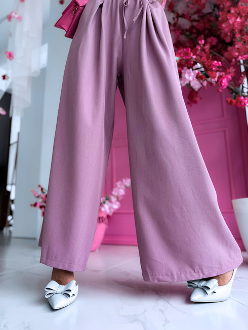 Platos kelnės "Excuse Me V58" - šviesiai slyvų