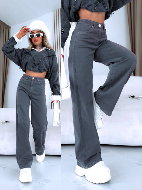 Džinsai "BLACK ICE DJ2497" - pilki