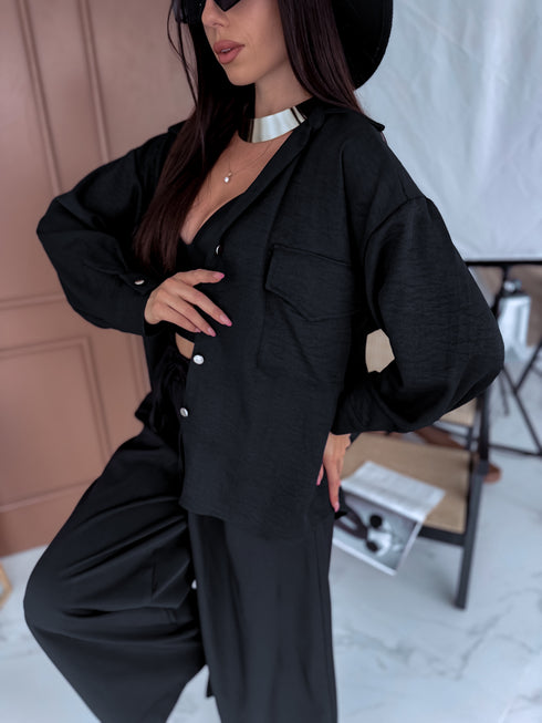 ELYNDI shirt "PLOMBIR V6012" - BLACK