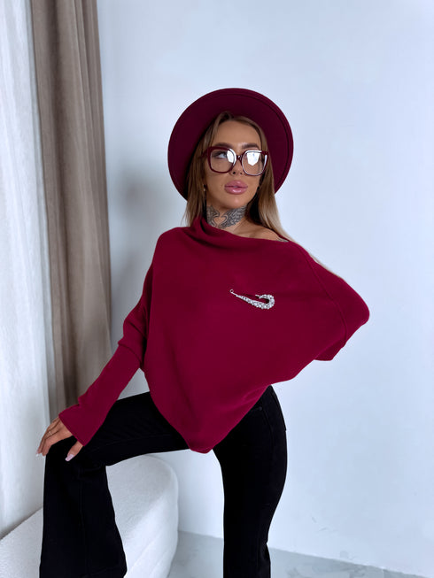 ELYNDI džemperis "SYMMETRY 37709" - BORDO