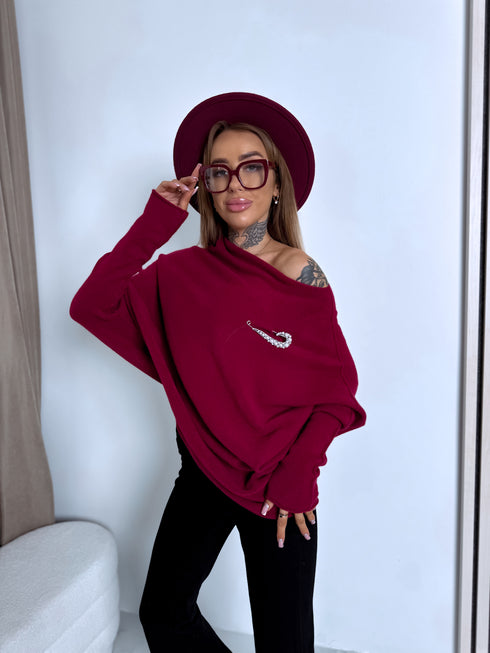 ELYNDI džemperis "SYMMETRY 37709" - BORDO