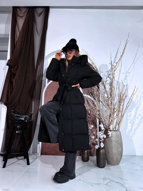 "ICEBERG" FC7617 длинная куртка - ЧЁРНАЯ ПРЕДЗАКАЗ