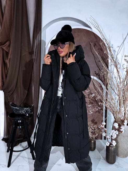 "ICEBERG" FC7617 длинная куртка - ЧЁРНАЯ ПРЕДЗАКАЗ