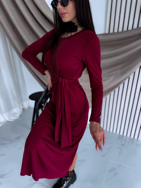 Платье "GREECE 24223" - БОРДОВОЕ