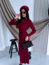 Платье "GREECE 24223" - БОРДОВОЕ