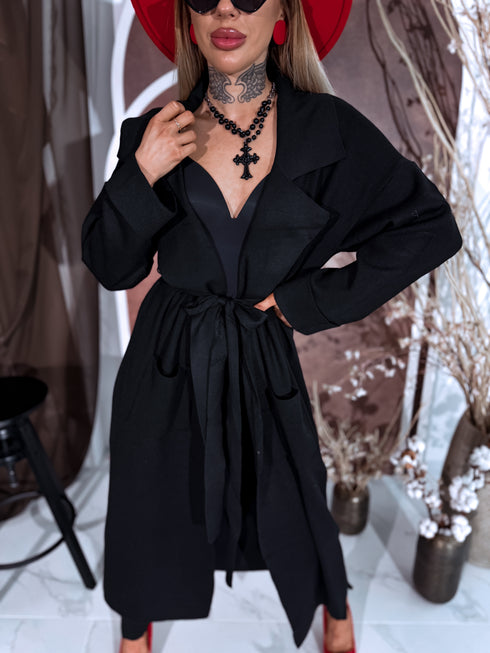 Adīts kardigans "NOBODY 7782" - MELNS