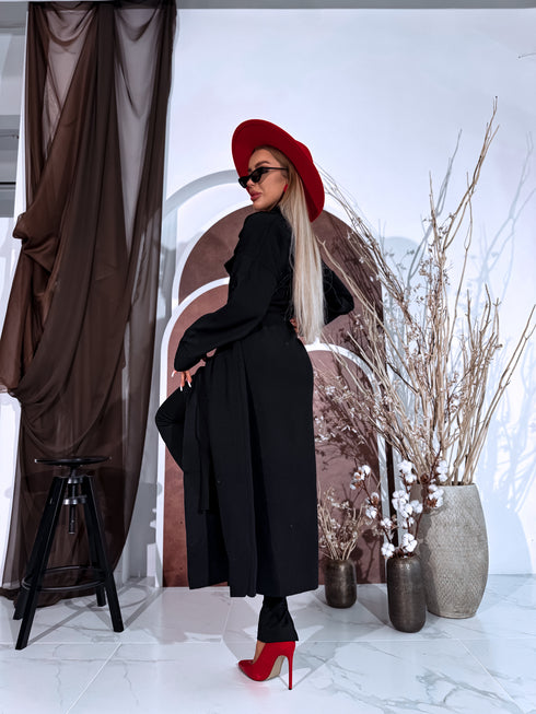 Adīts kardigans "NOBODY 7782" - MELNS