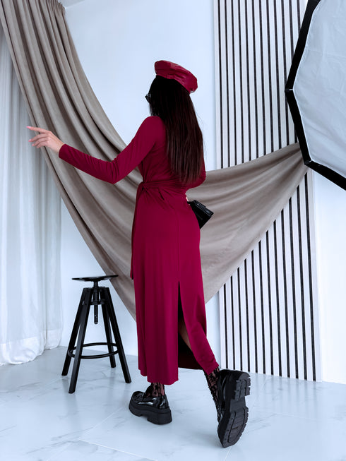 Платье "GREECE 24223" - БОРДОВОЕ