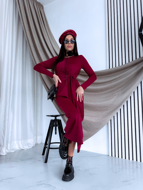 Платье "GREECE 24223" - БОРДОВОЕ