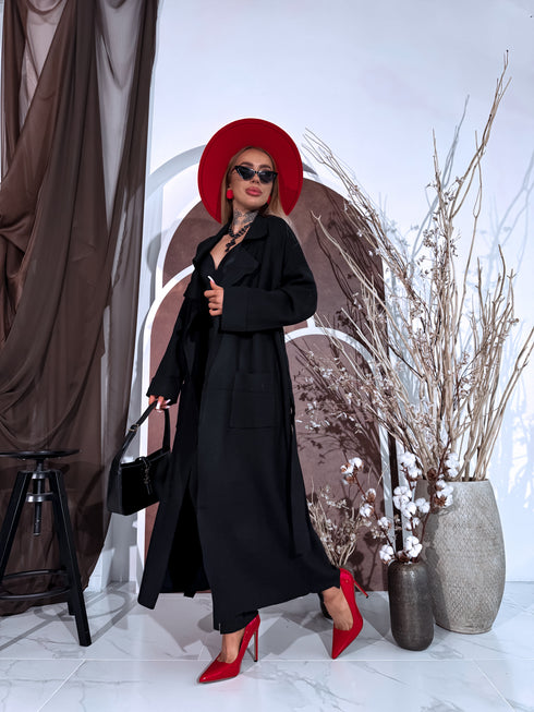 Adīts kardigans "NOBODY 7782" - MELNS