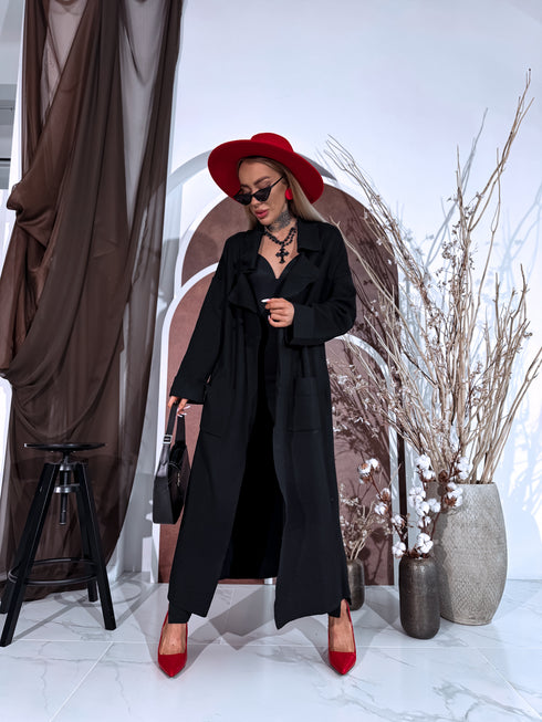 Adīts kardigans "NOBODY 7782" - MELNS