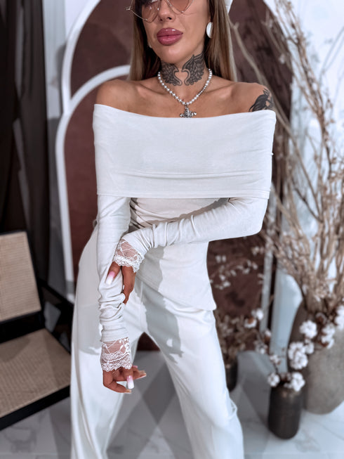 Топ "WISHBONE 2502" - светло-бежевый