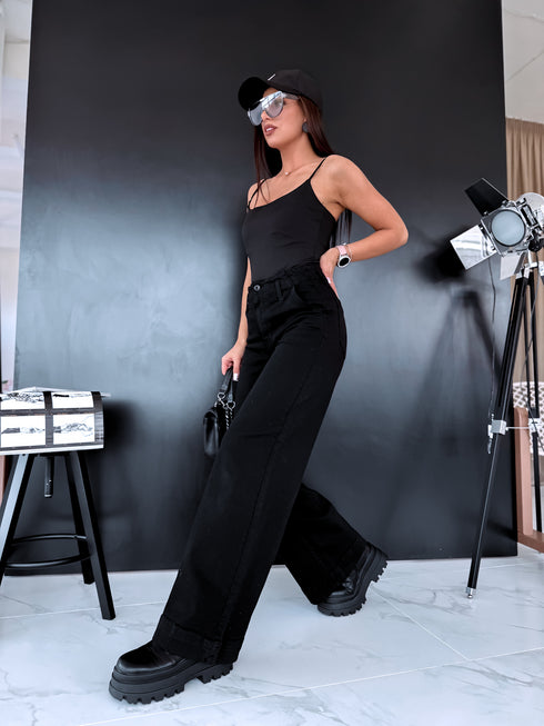 Džinsa bikses "BLACK CHARCOAL" T6358-3 + josta