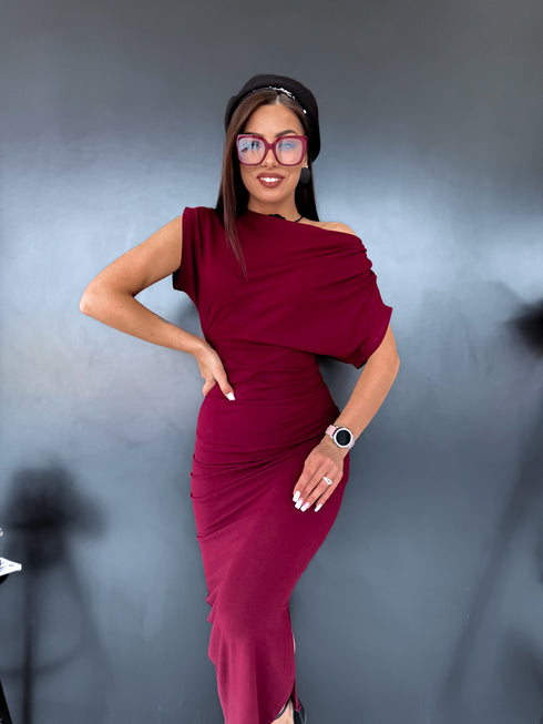 BORDO kleita ar savilkumiem "SOLO DANCE" LS104