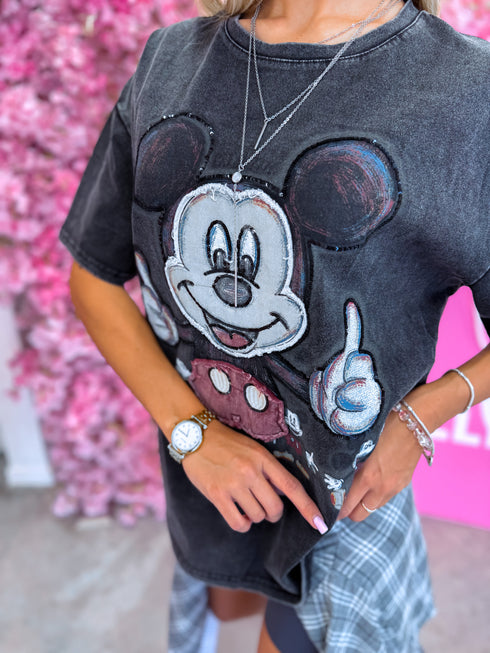 T-krekls "MICKEY LIKE DM2601" - GRAFĪTA PELĒKS