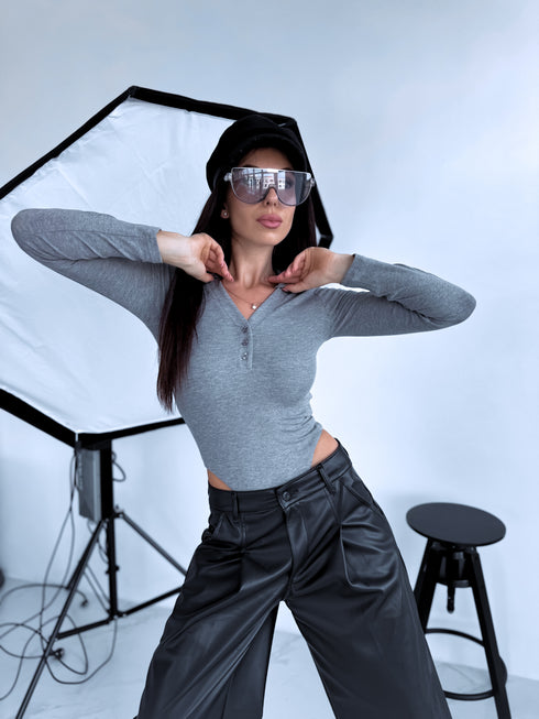 Bodysuit "AMBER FALL" RT118 – Grey