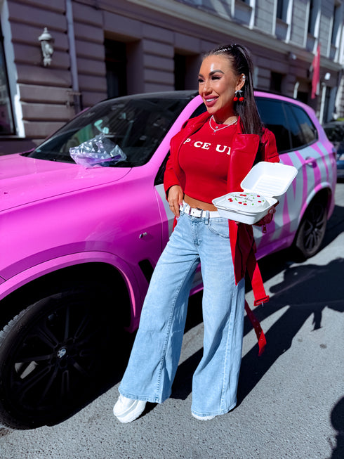 "CALIFORNIA T395-1" džinsa bikses - GAIŠI ZILAS