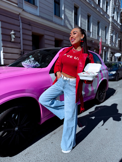 "CALIFORNIA T395-1" džinsa bikses - GAIŠI ZILAS