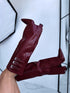 "GRENADINE C-354" leather imitation boots - BORDEAUX